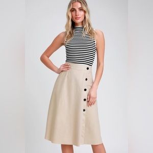 SOLD! Lulus Holloway Suede Button Front Midi Skirt - Lulus Exclusive!